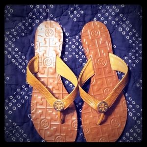 Tory Burch leather flip flops